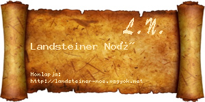 Landsteiner Noé névjegykártya